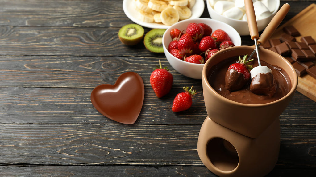 chocolate fondue with Vodkow Cream