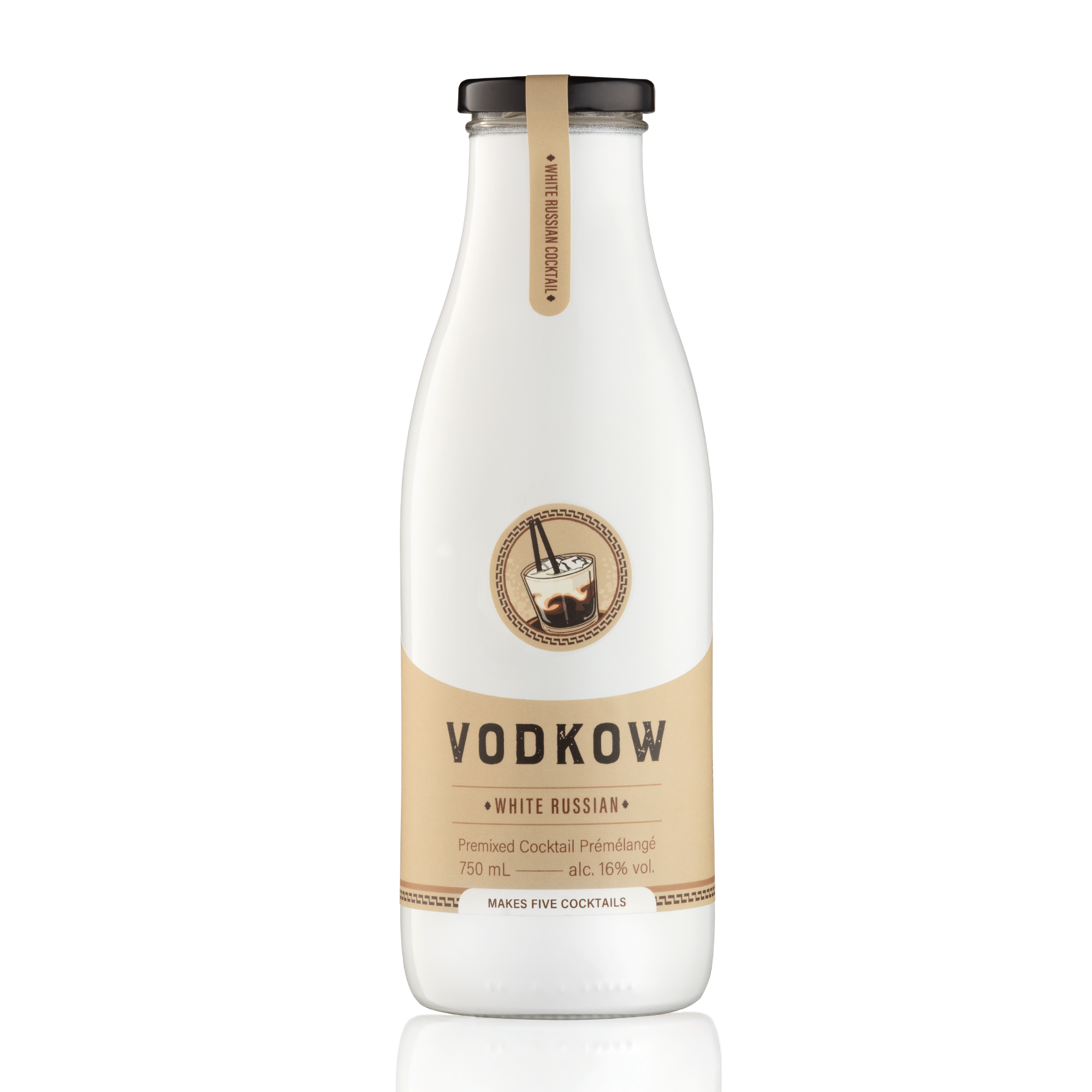 Vodkow Products | White Russian Pre-Mixed Cocktail | Ready to